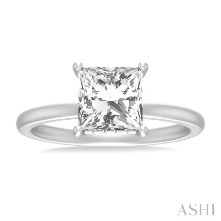 1/10 Ctw Emerald Shape Round Cut Diamond Semi Mount Engagement Ring in 14K Yellow and White Gold