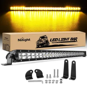 31 Inch 150W 9300LM Amber Slim Spot Flood Led Light Bar | 2 Style Mounts