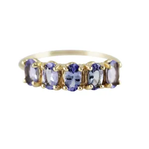 5 OVAL TANZANITE RING