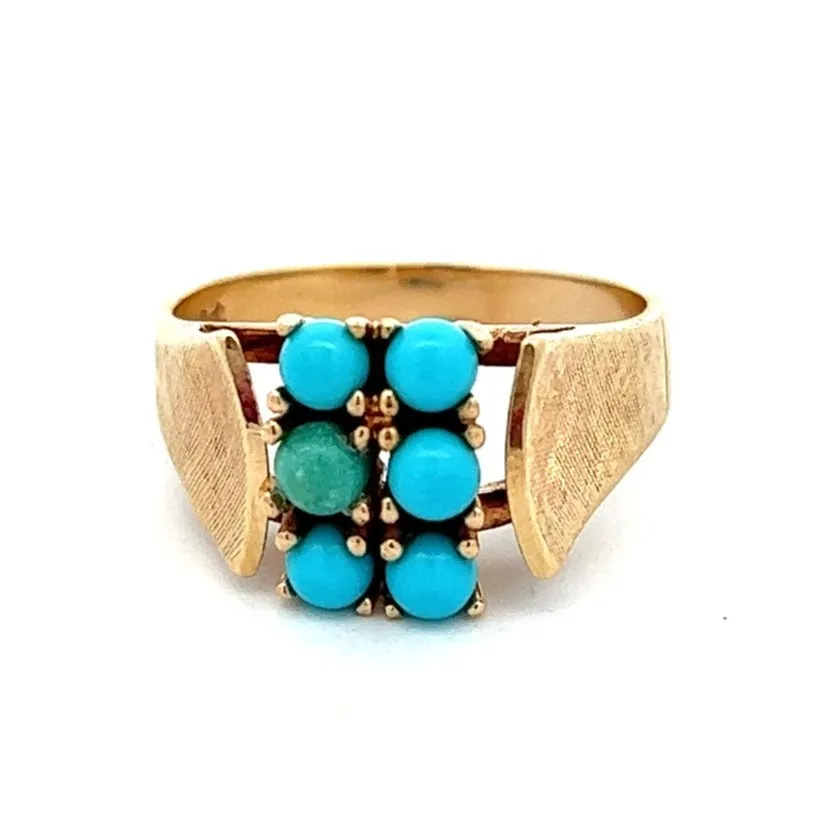 9ct Yellow Gold Turquoise Ring