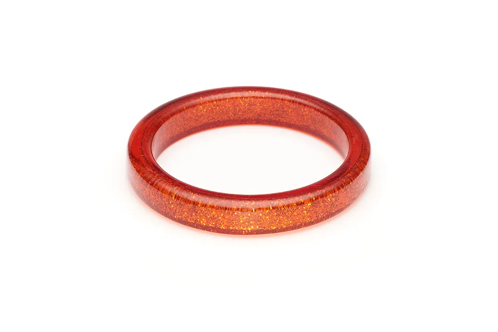Amber Glitter Beads