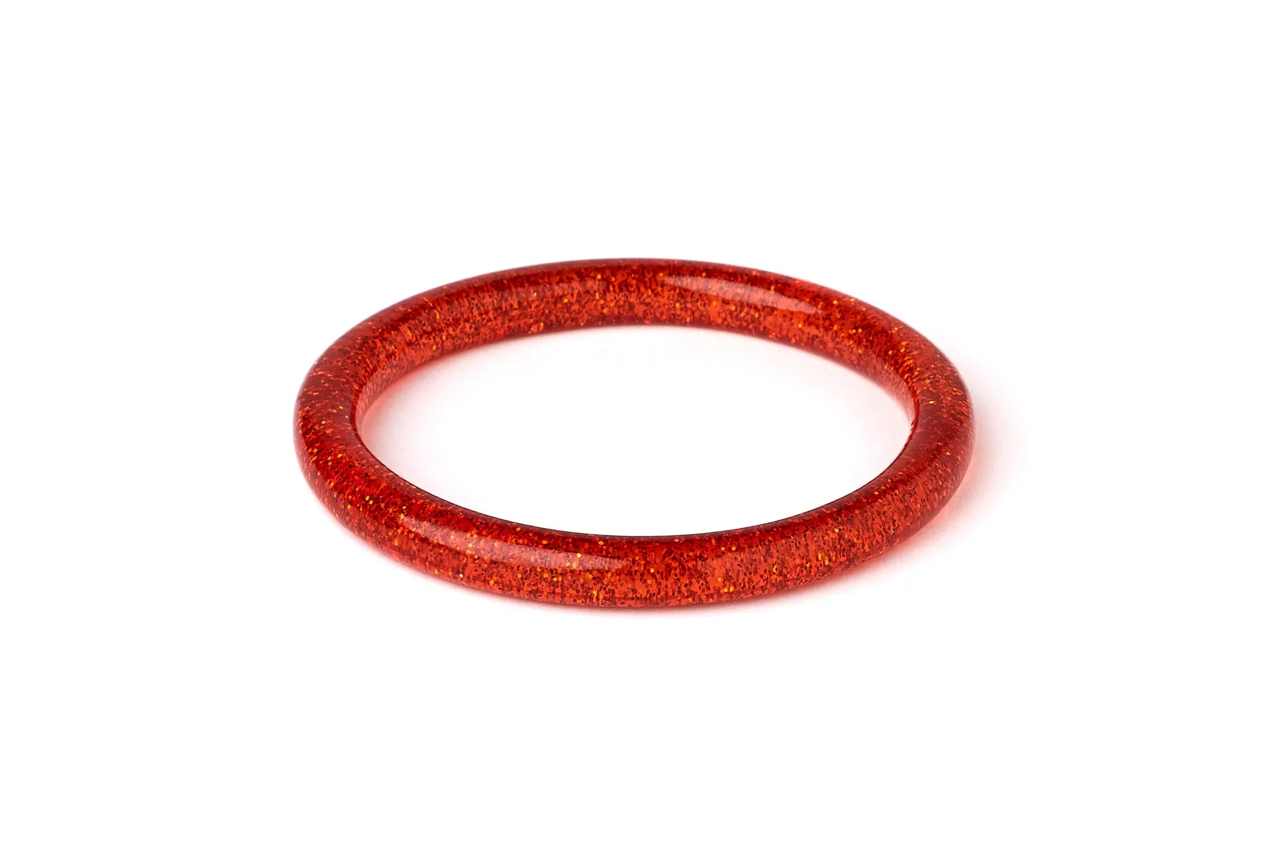 Amber Glitter Beads