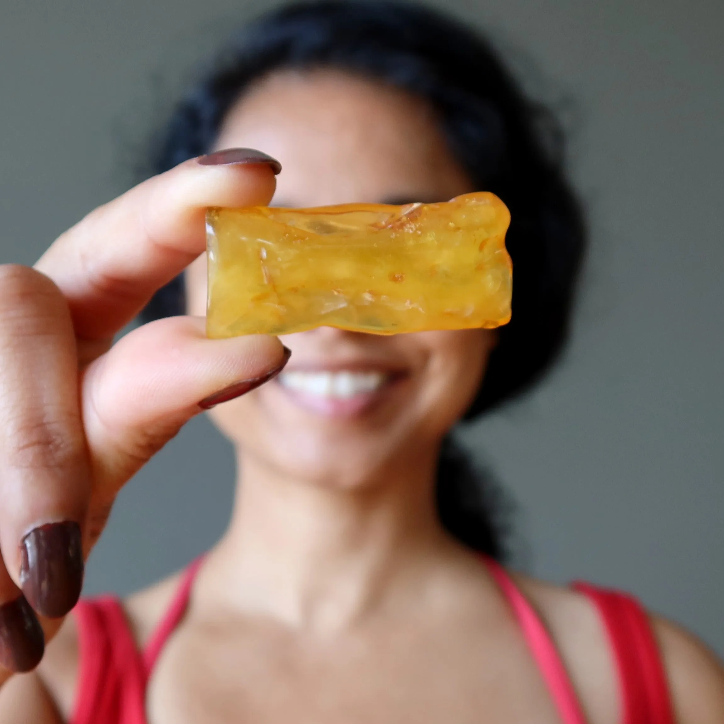 Amber Palm Stone Sunshine in my Life Gem