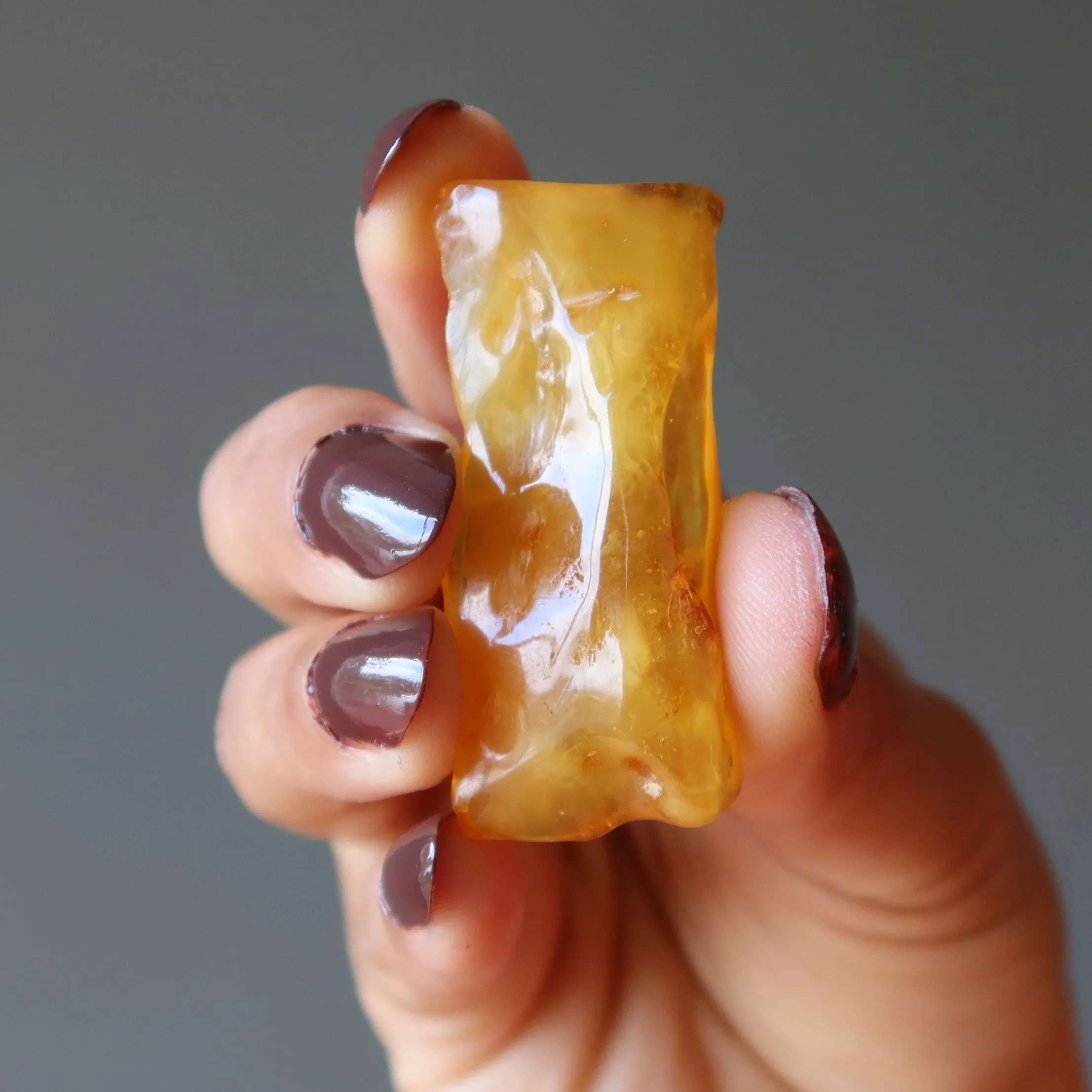 Amber Palm Stone Sunshine in my Life Gem