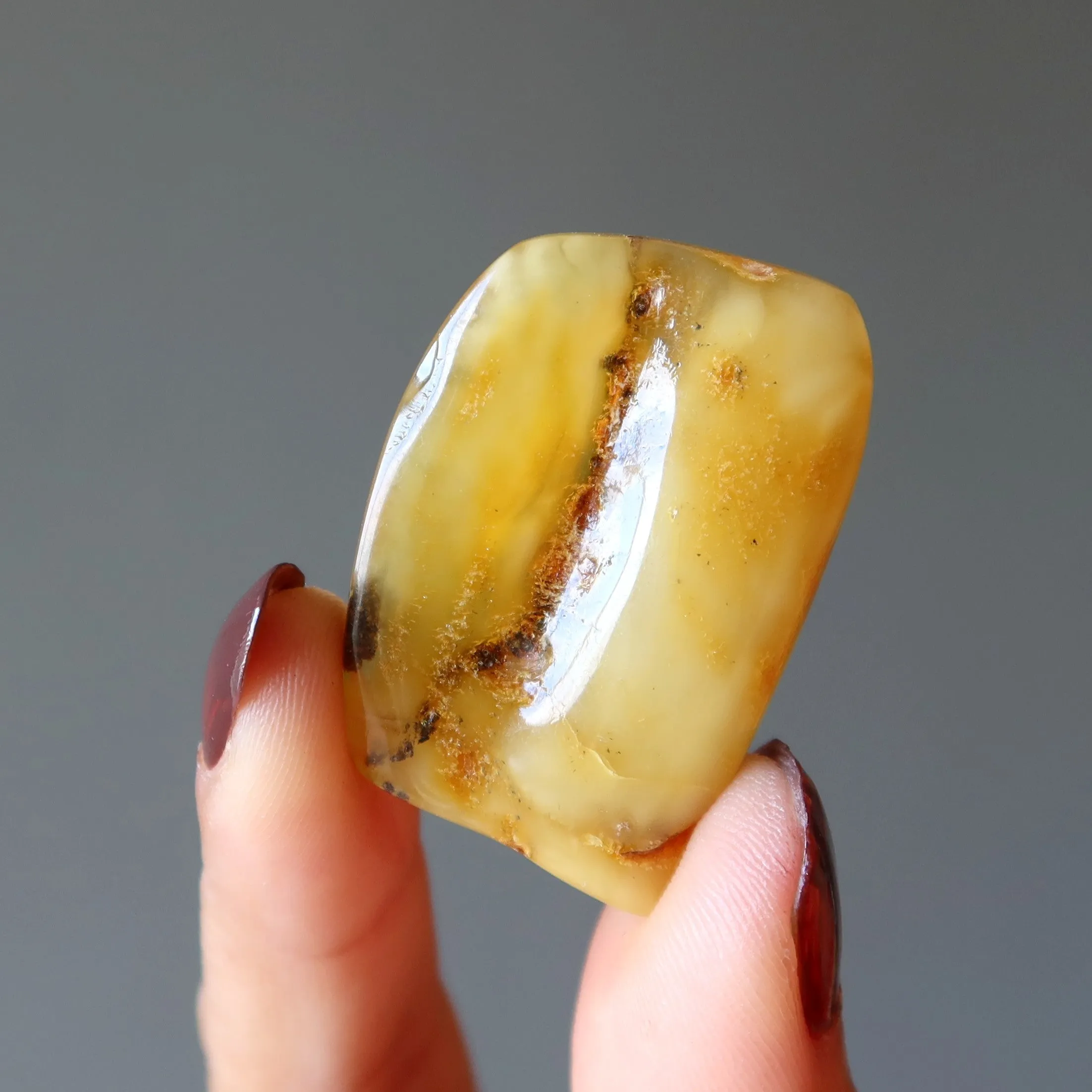 Amber Palm Stone Sunshine in my Life Gem