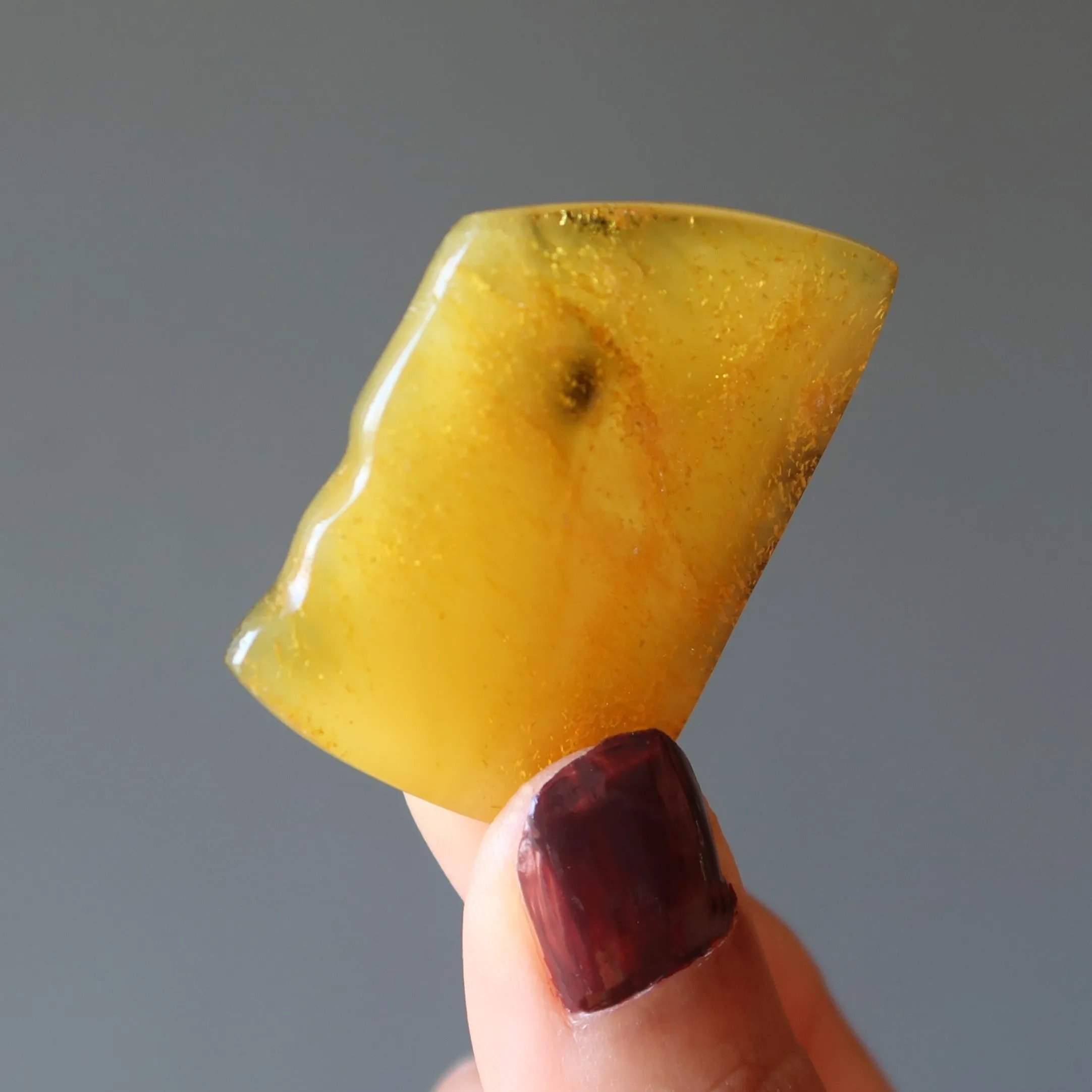 Amber Palm Stone Sunshine in my Life Gem