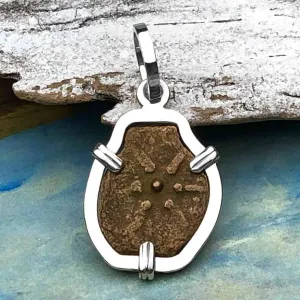 Biblical Widow's Mite in a Sterling Silver Pendant | Artifact #3703