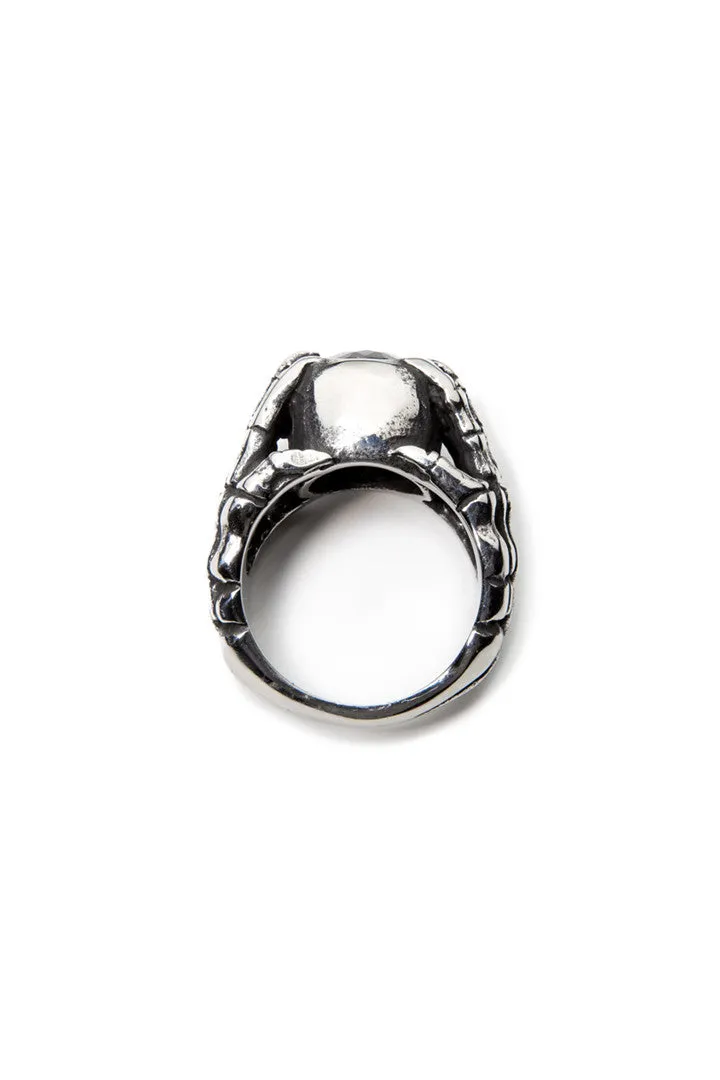 Black Zircon Skull Claws Ring