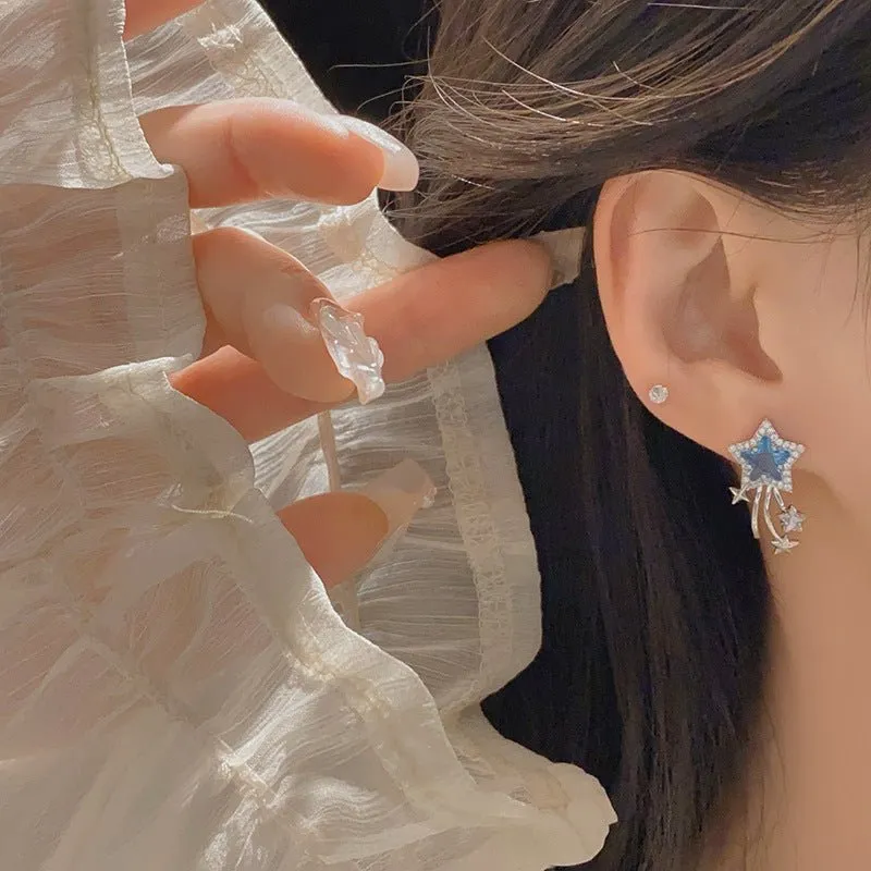 Blue Star Earrings