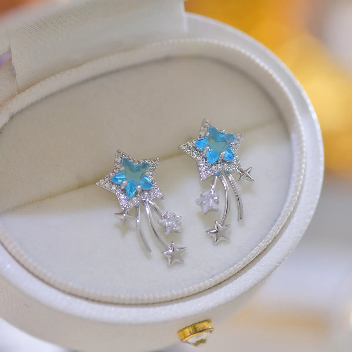 Blue Star Earrings