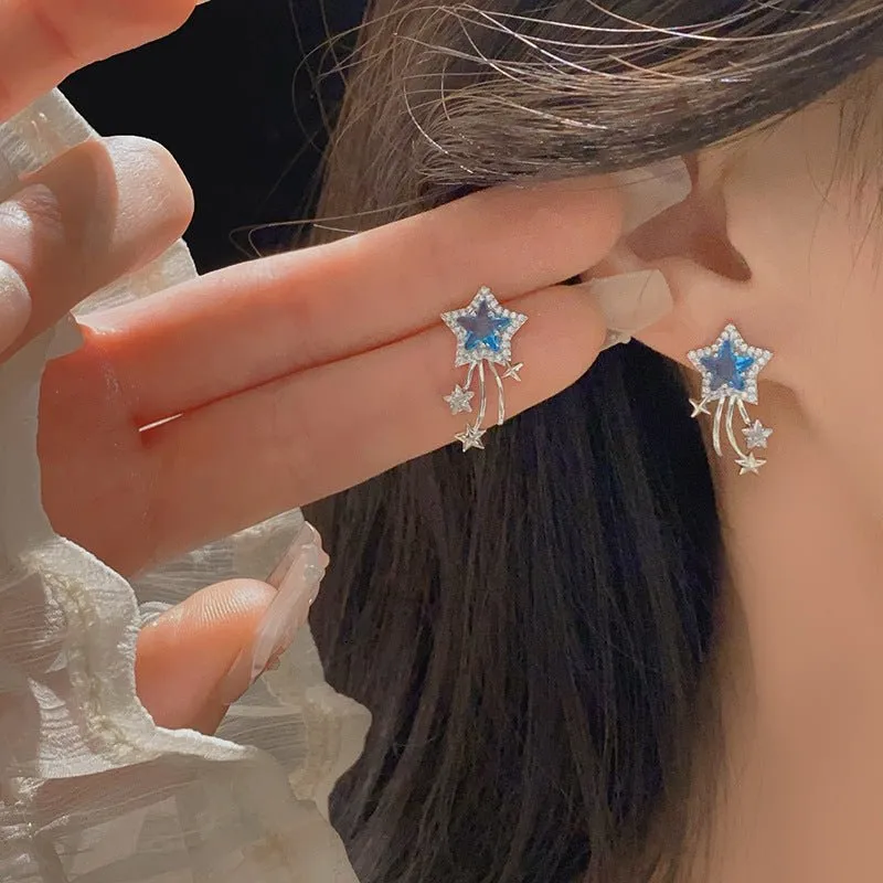 Blue Star Earrings