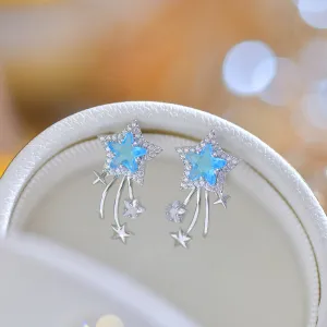 Blue Star Earrings