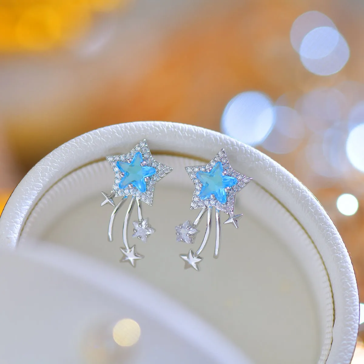 Blue Star Earrings
