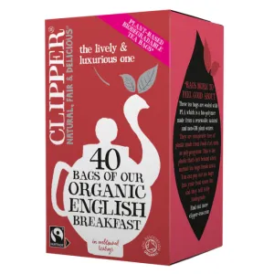 Clipper Organic Fairtrade English Breakfast Tea 40 Unbleached Bags
