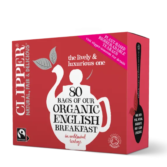 Clipper Organic Fairtrade English Breakfast Tea 80 Unbleached Bags