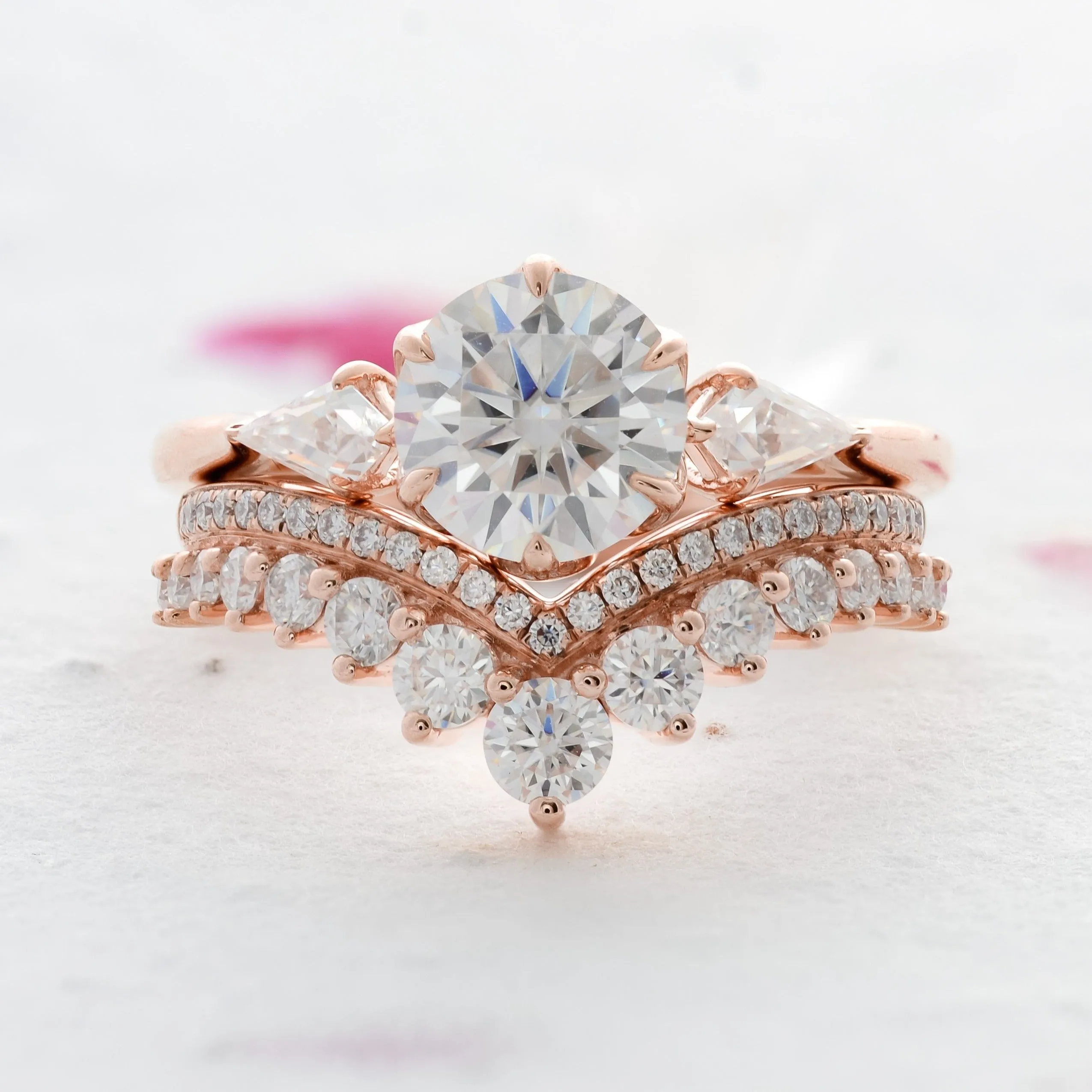 Diadem | Moissanite Wishbone Ring