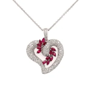 Diamond & Ruby Heart Necklace at Regard Jewelry in Austin, Texas