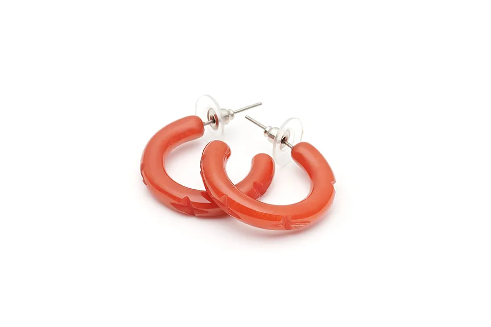 Golden Amber Fakelite Hoop Earrings