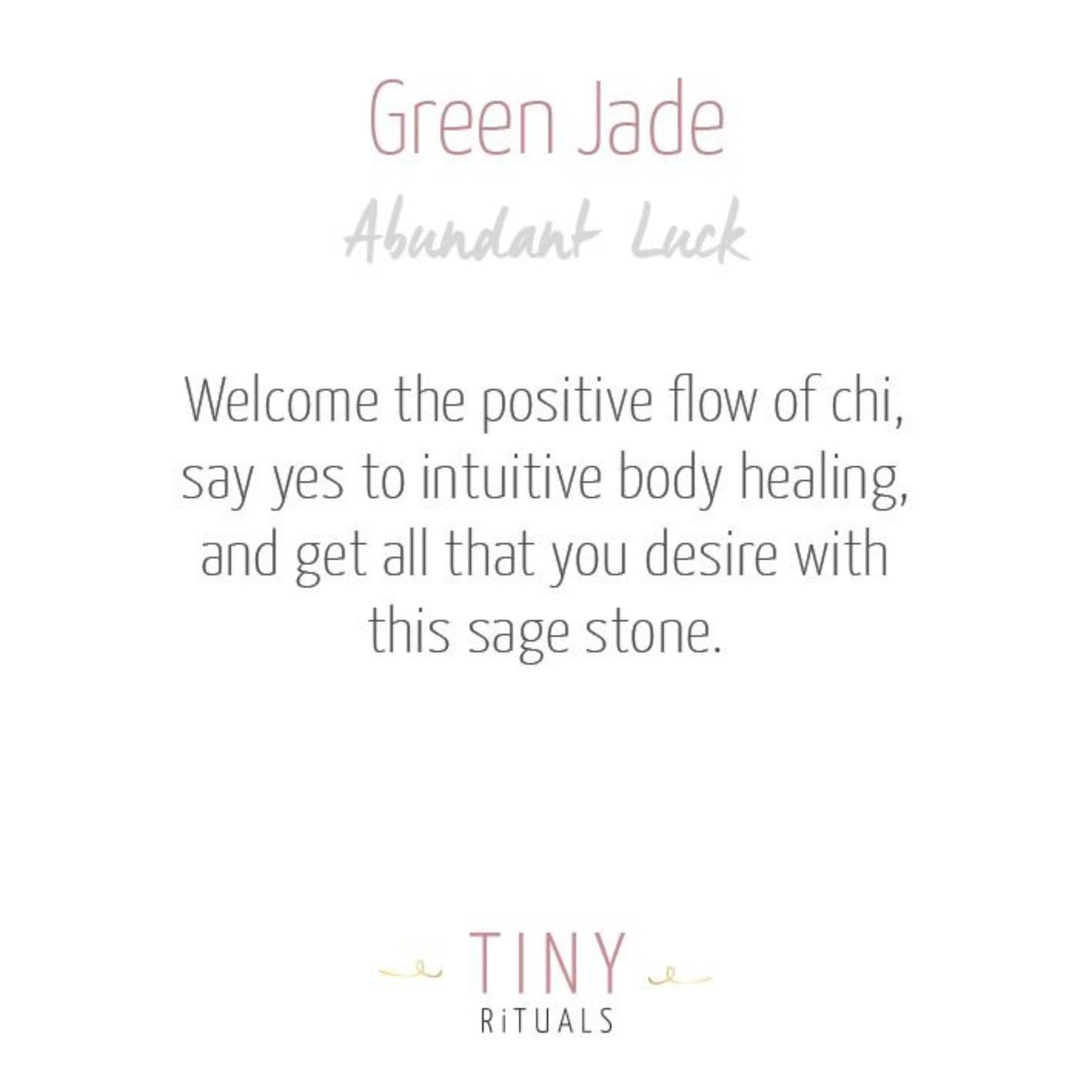 Green Jade Energy Bracelet by Tiny Rituals