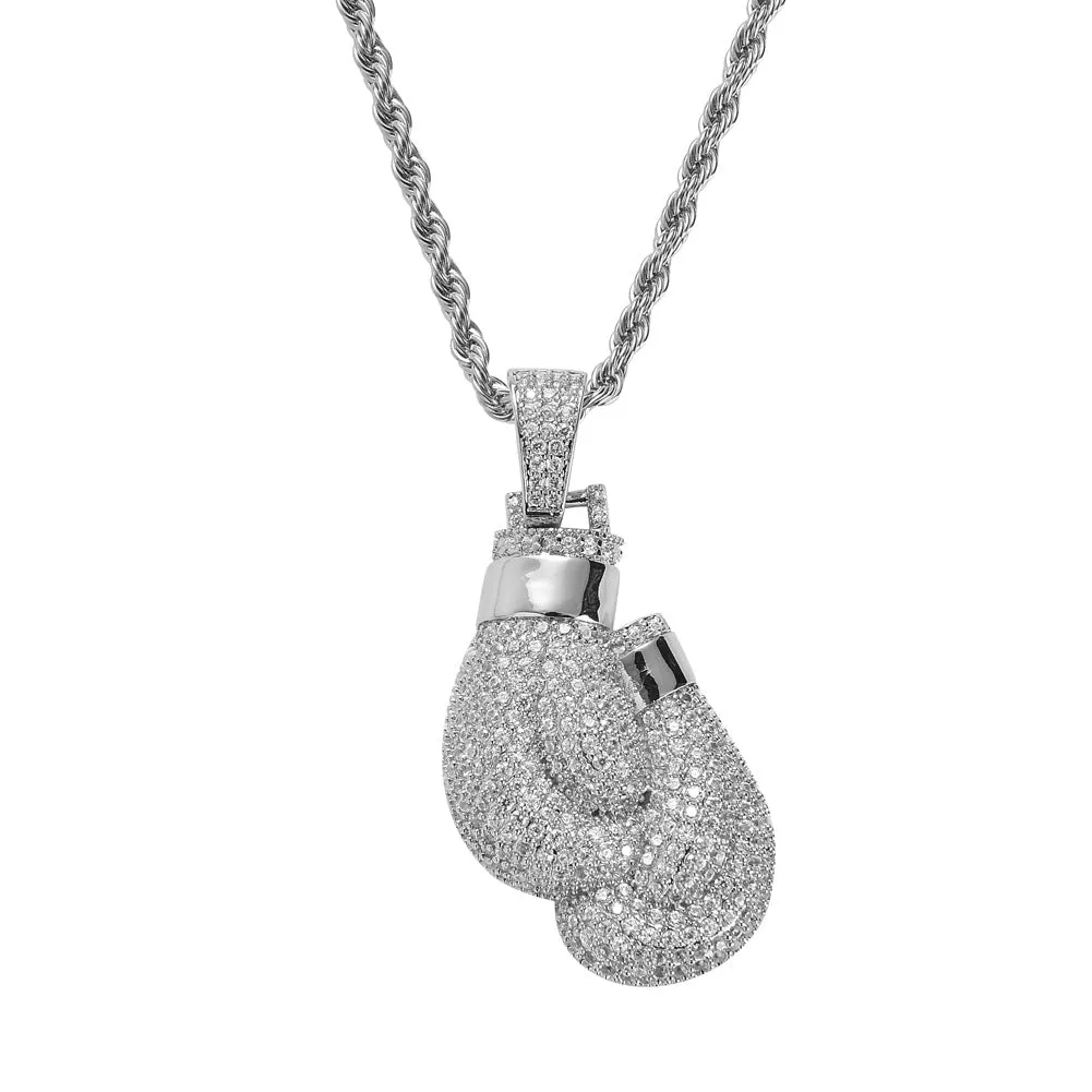Iced out Glove Pendant