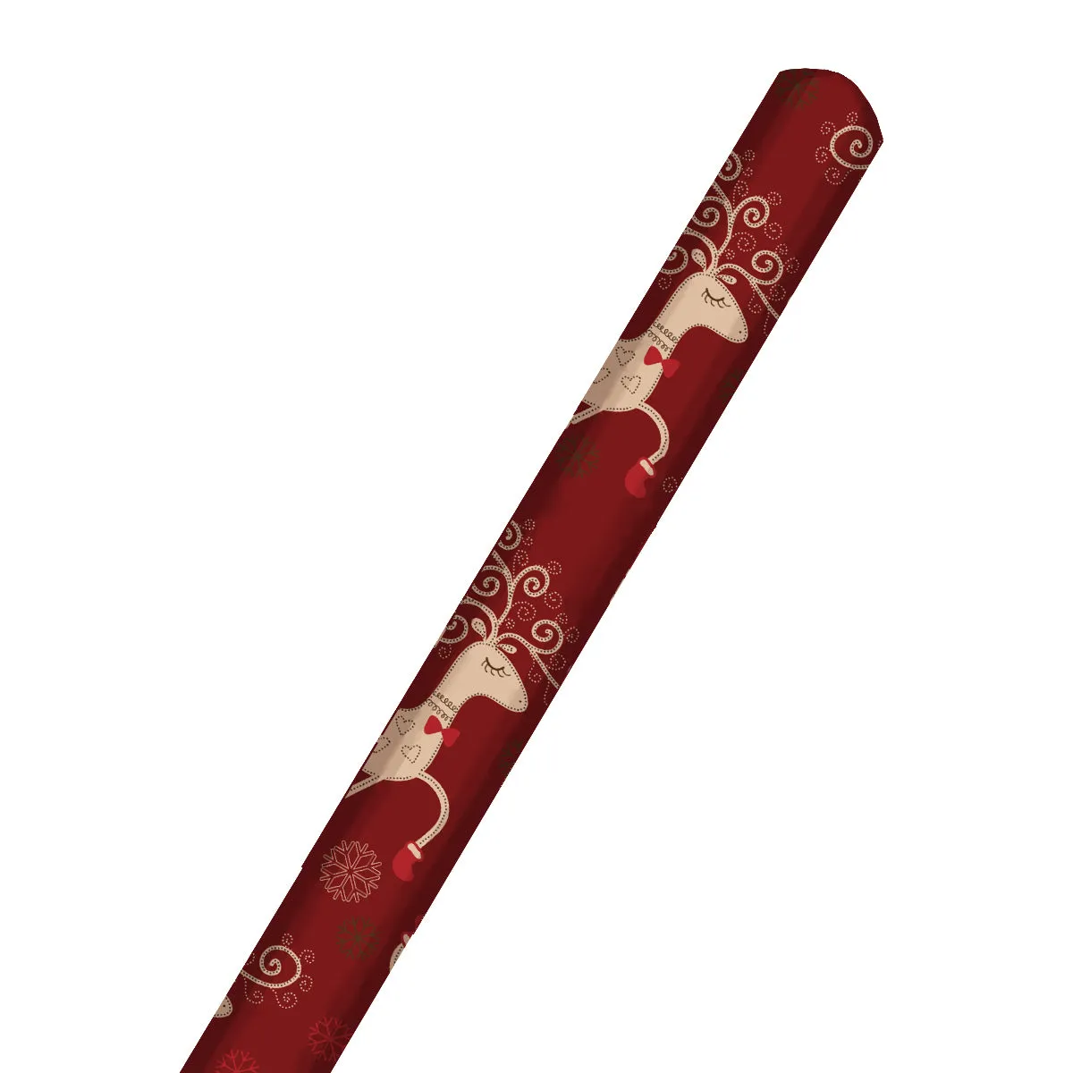 Merry Red Reindeer Gift Wrapping Paper - 1 roll 30 inches wide and 15 feet long