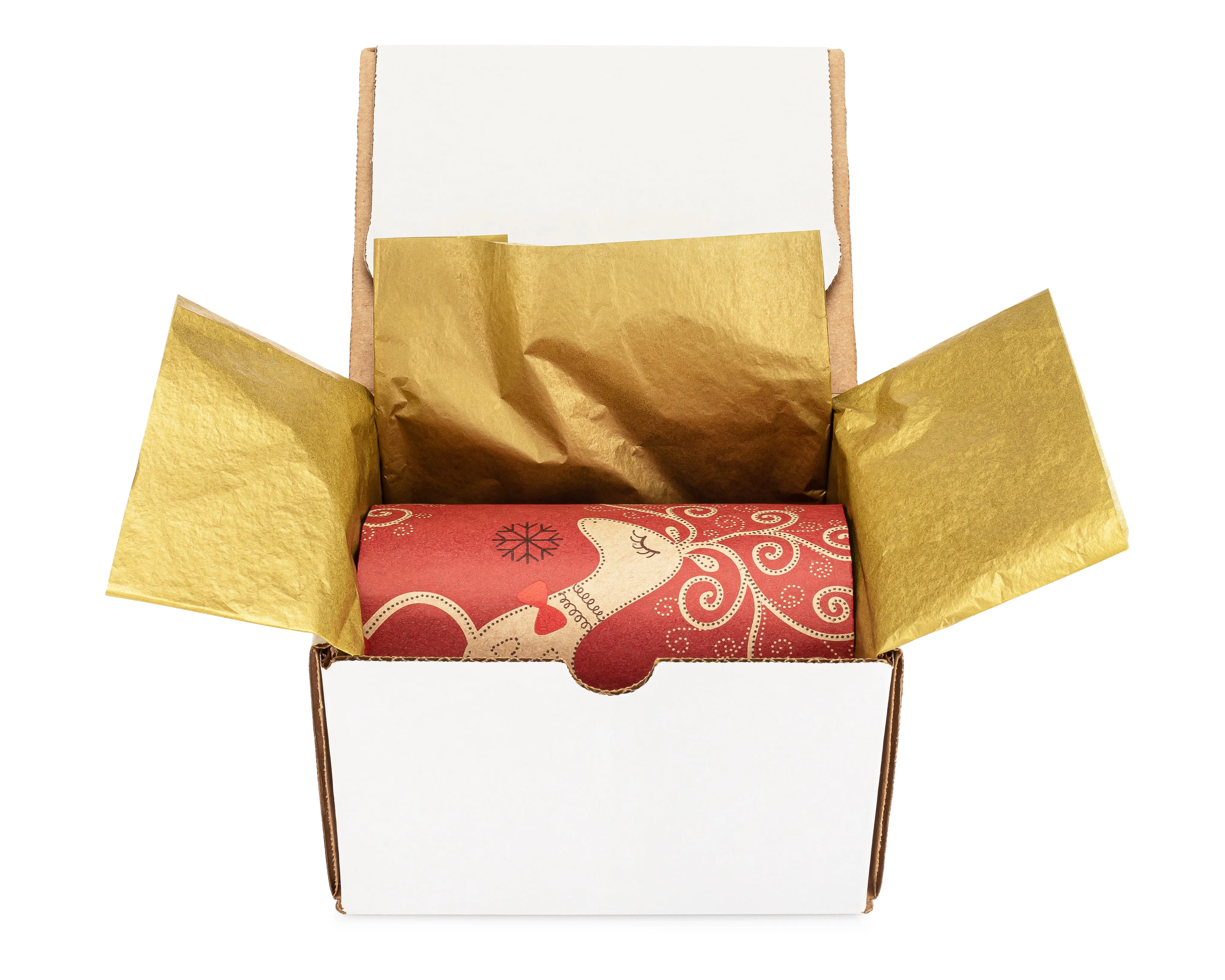 Merry Red Reindeer Gift Wrapping Paper - 1 roll 30 inches wide and 15 feet long