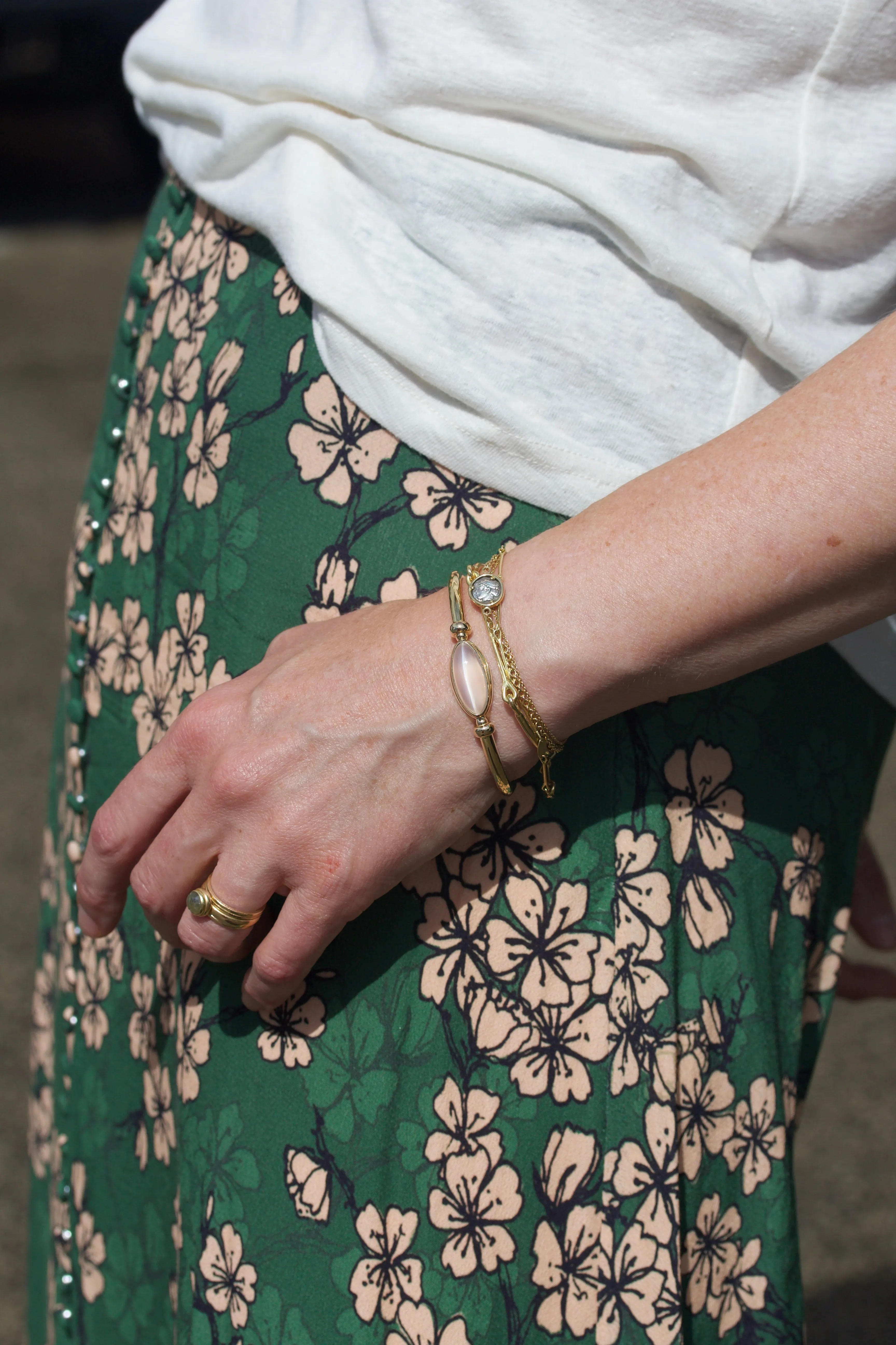 Navette Moonstone Bracelet