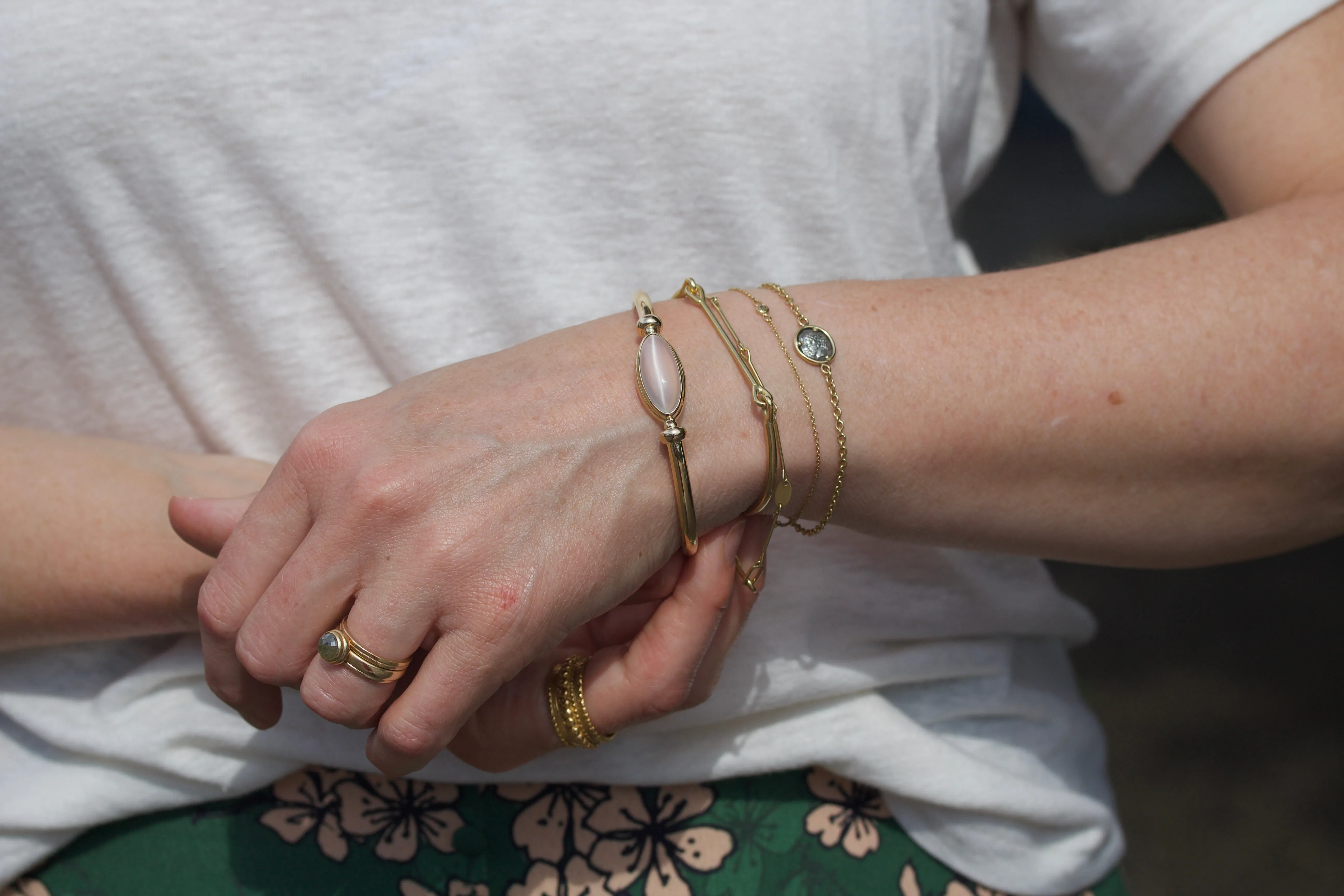 Navette Moonstone Bracelet
