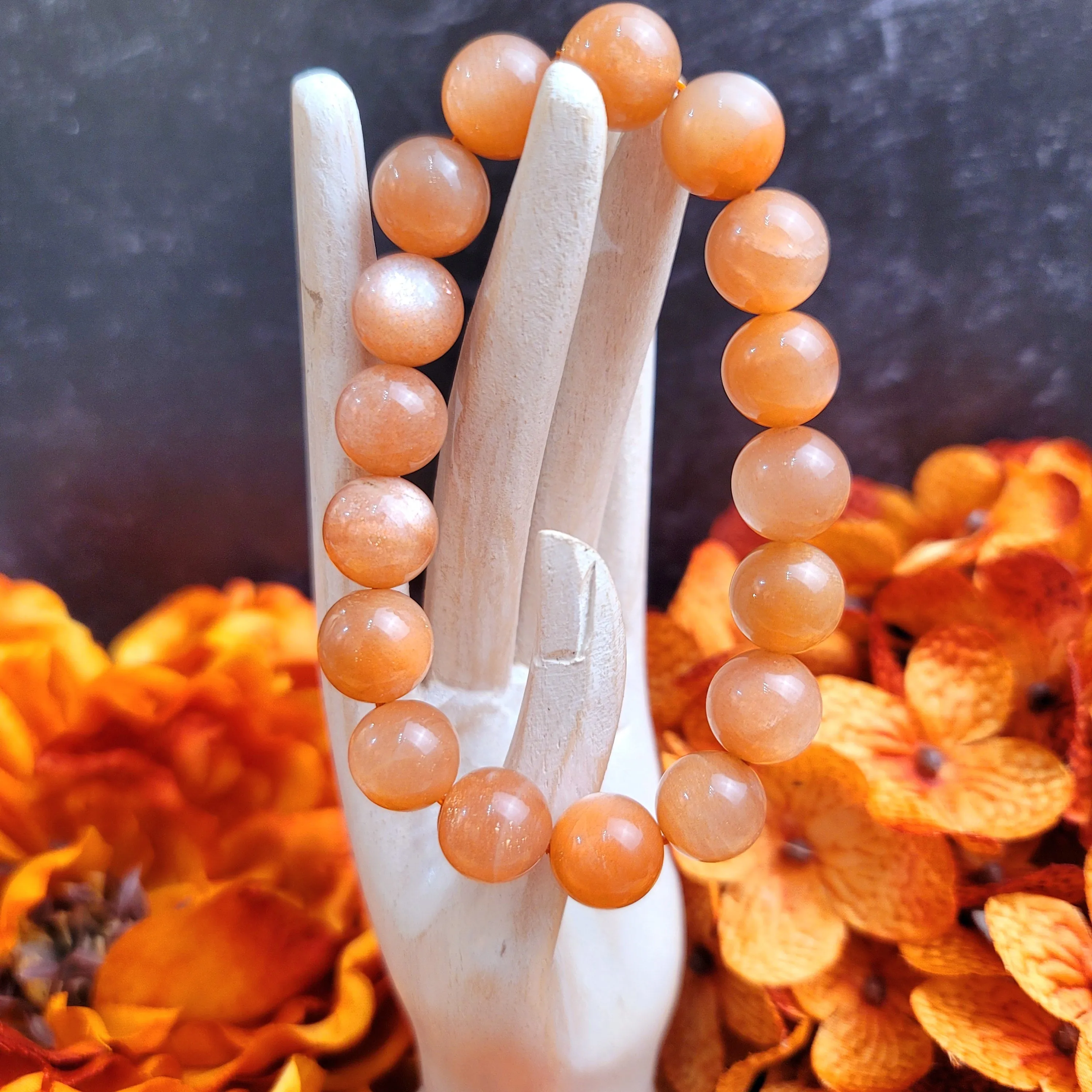 Peach Moonstone Bracelet (AAA Grade) for New Beginnings, Artistic Expression, Creativity & Manifestation