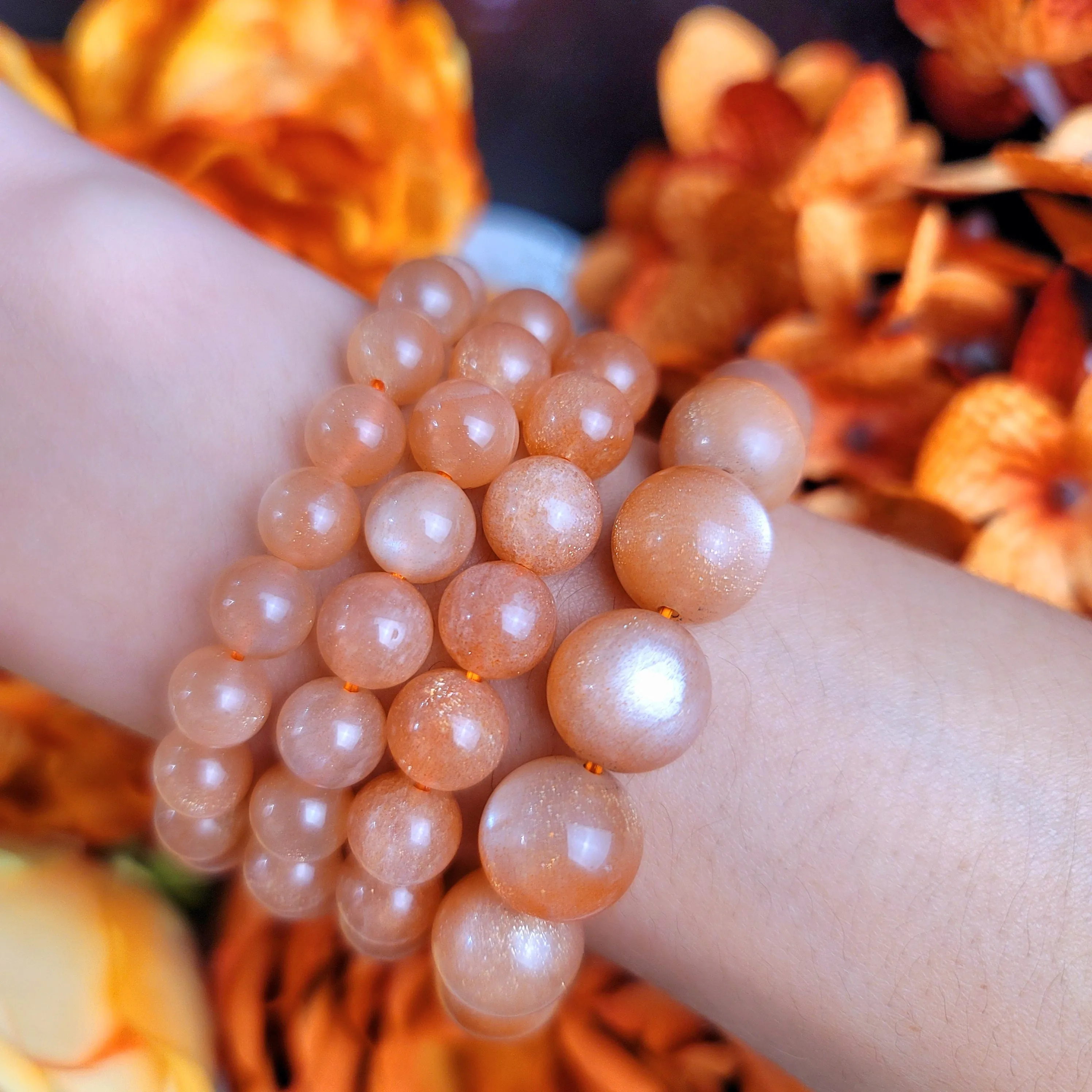 Peach Moonstone Bracelet (AAA Grade) for New Beginnings, Artistic Expression, Creativity & Manifestation