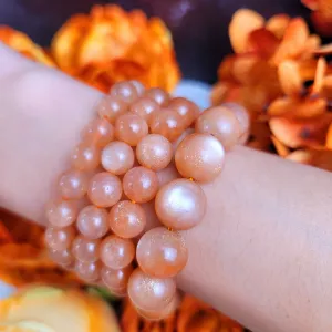Peach Moonstone Bracelet (AAA Grade) for New Beginnings, Artistic Expression, Creativity & Manifestation