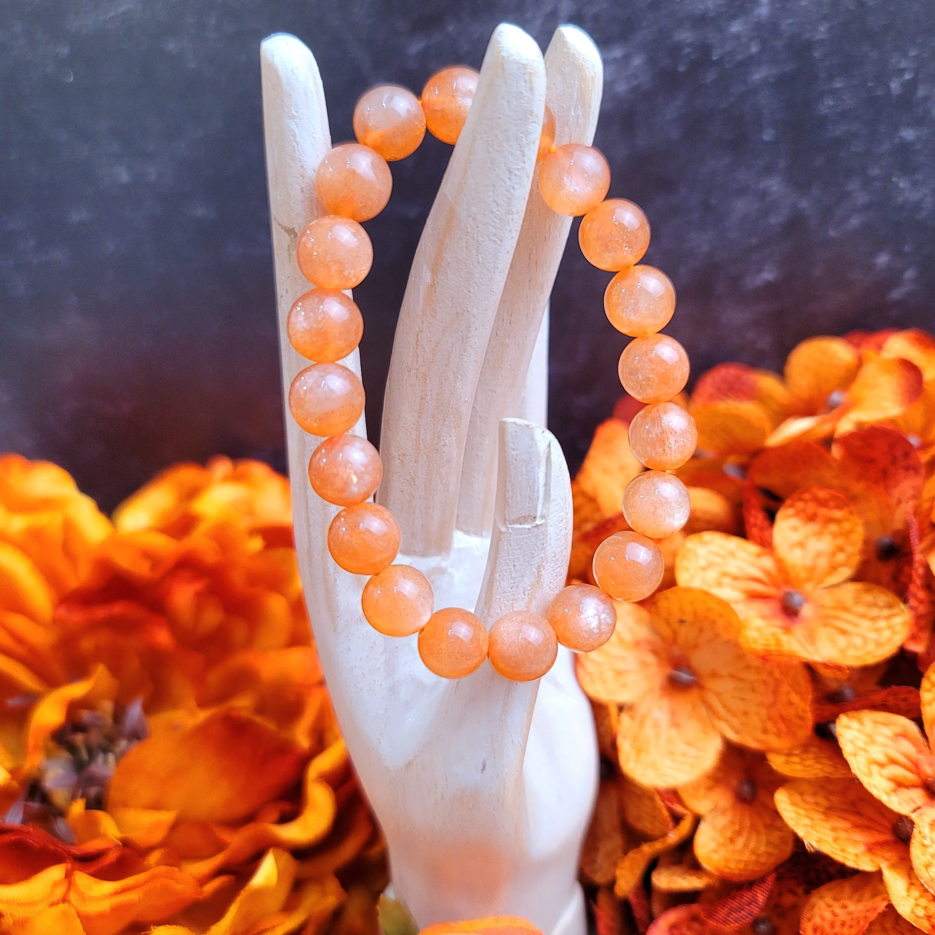 Peach Moonstone Bracelet (AAA Grade) for New Beginnings, Artistic Expression, Creativity & Manifestation
