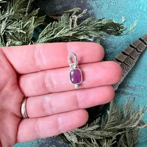 Ruby Gemstone Charm w/ quick click clasp
