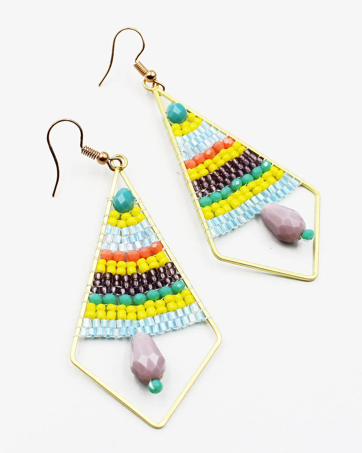 Seed Beaded Hand Crafted Earrings