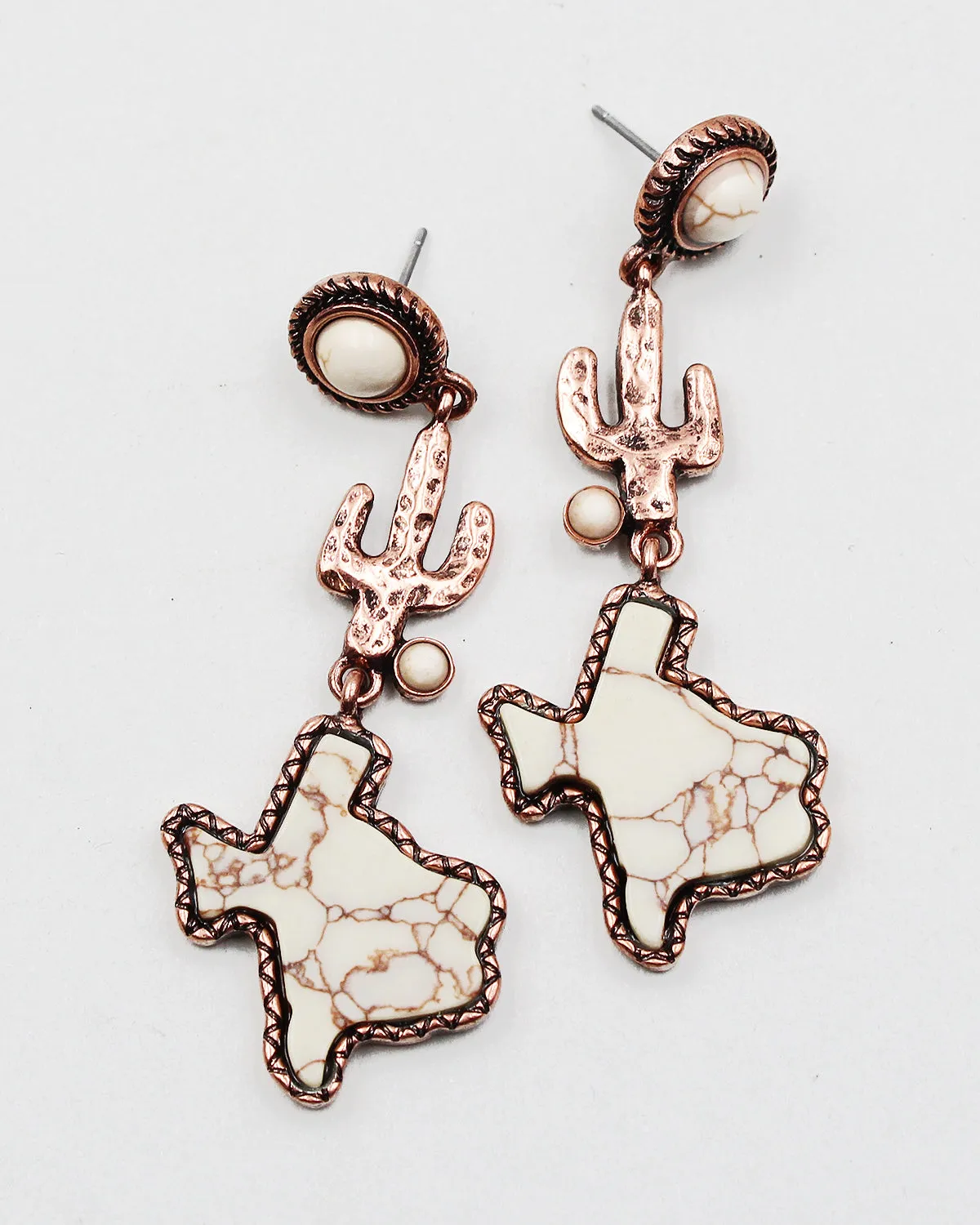 Texas Map Stone Earrings