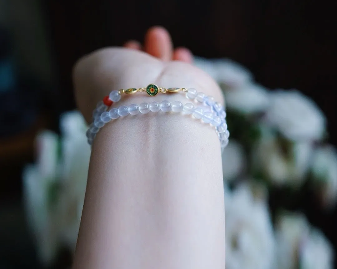 White moonstone beaded bracelet-ZROLMA(SC2024924001)